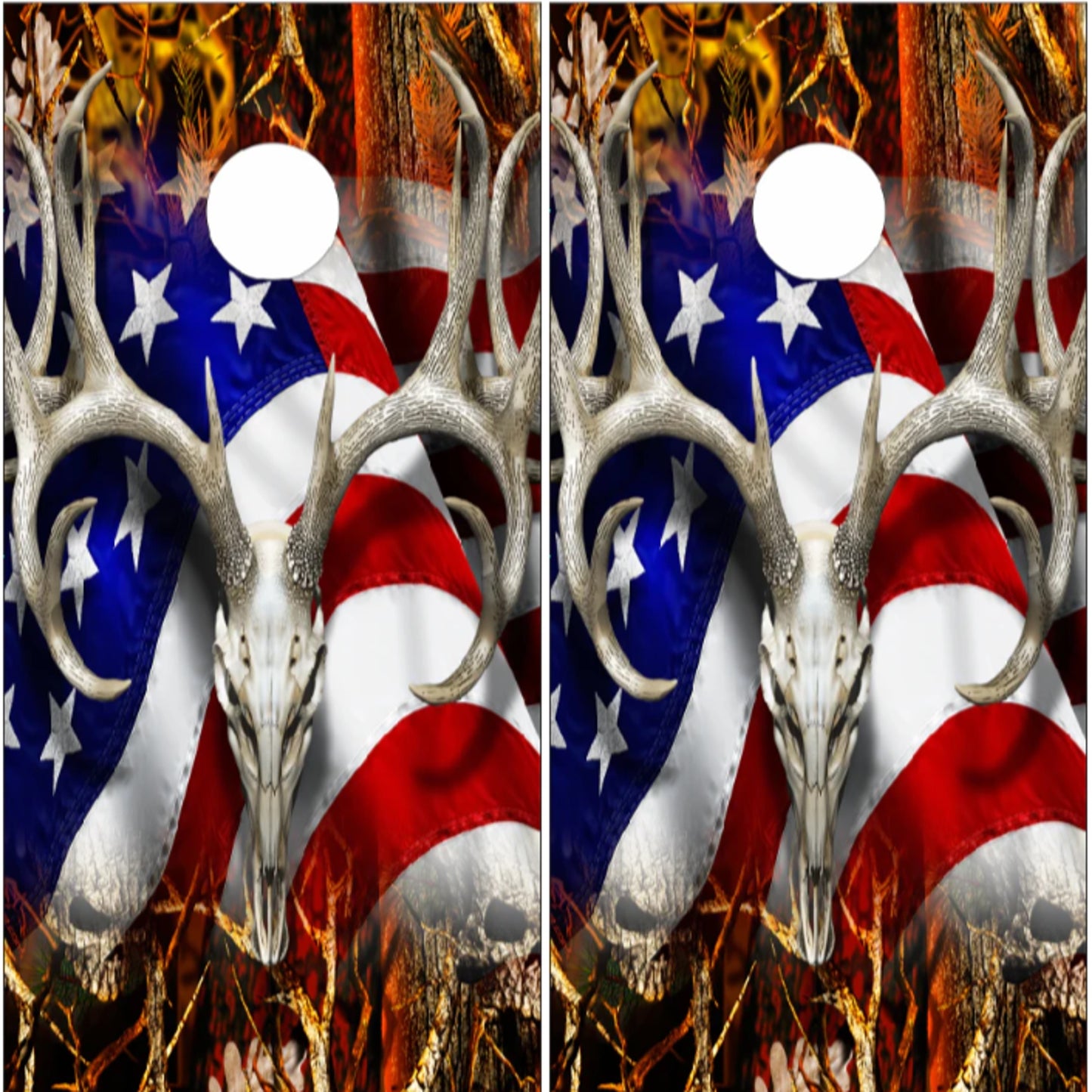 American Deer Oblit Skull Blaze Camo