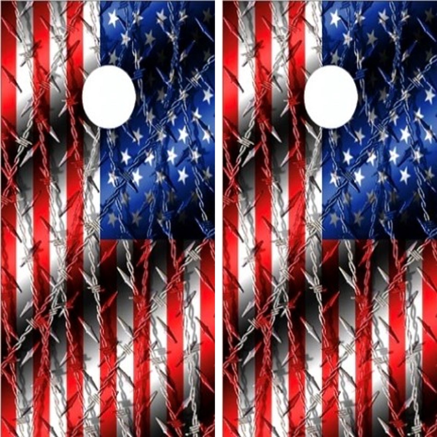 American Flag Barbwire