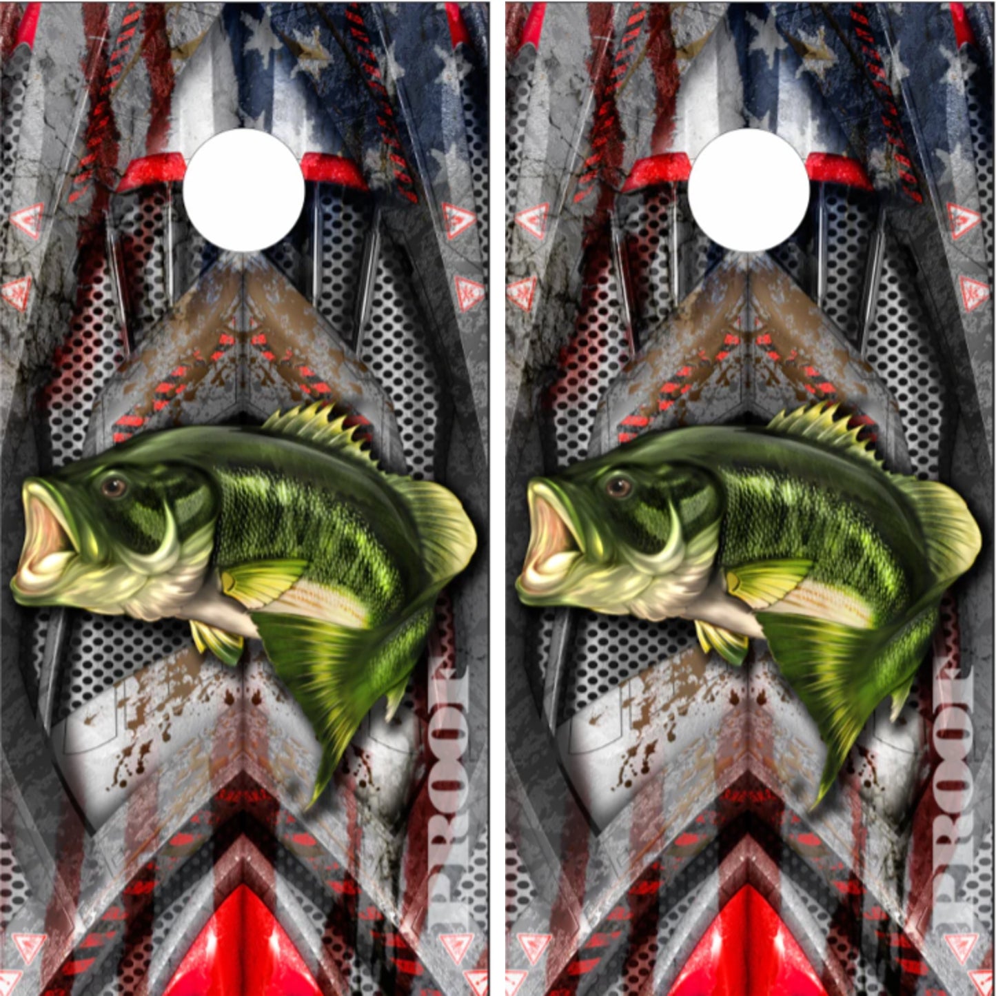 American Flag Bass Fish Armor