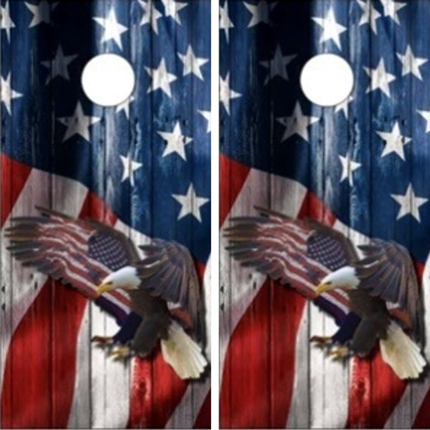 American Flag Eagle Wood 2