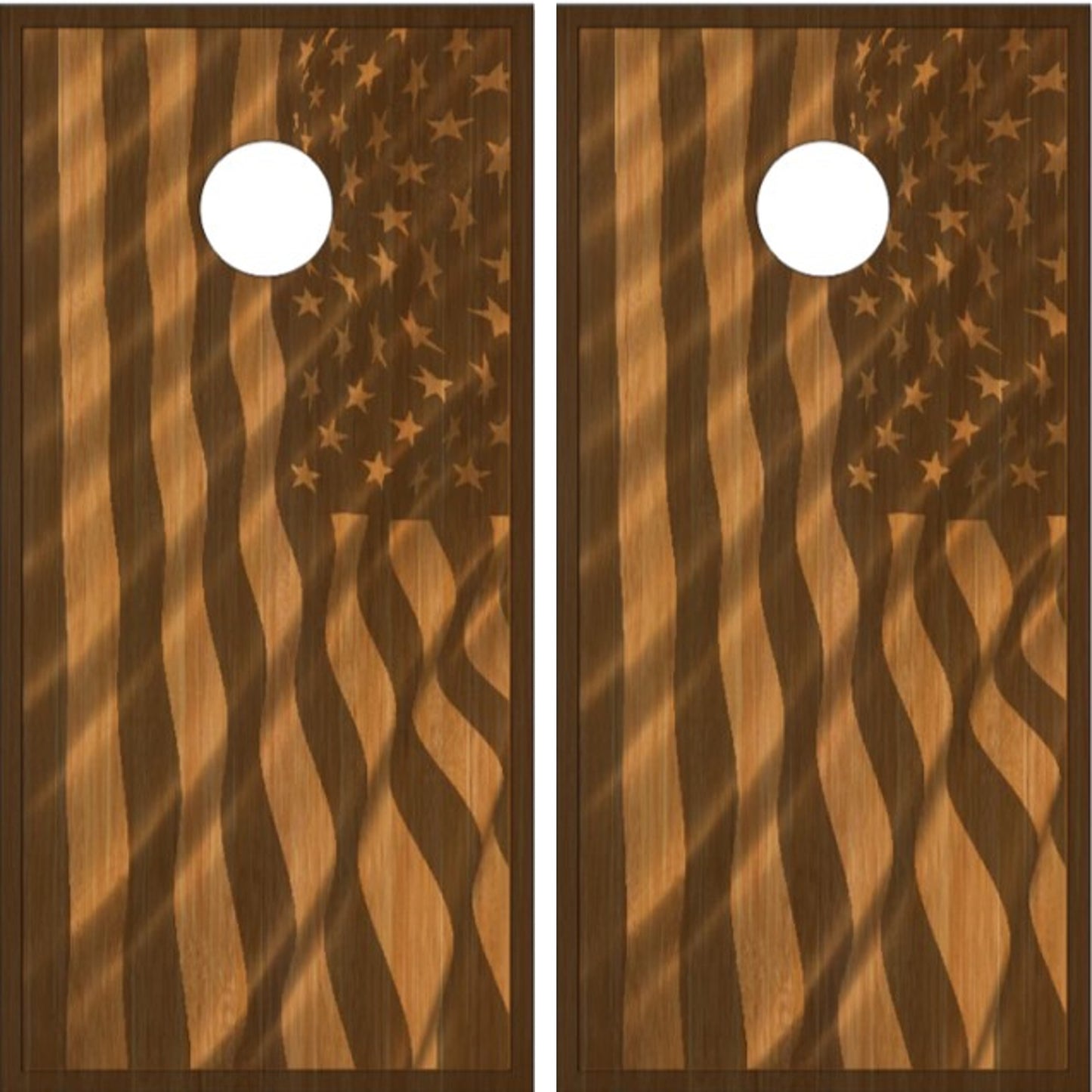 American Flag Stained Wood Look