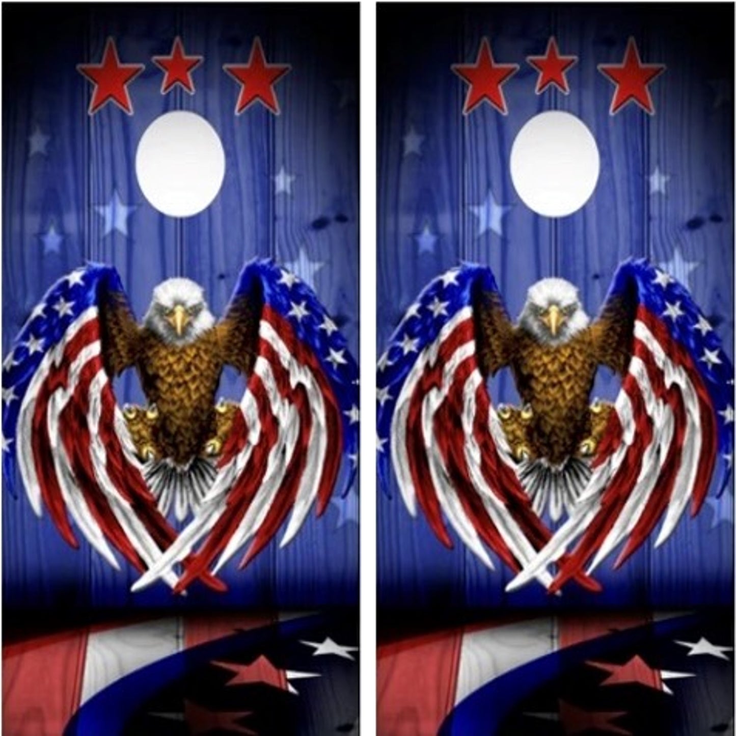 American Flag Wood Eagle