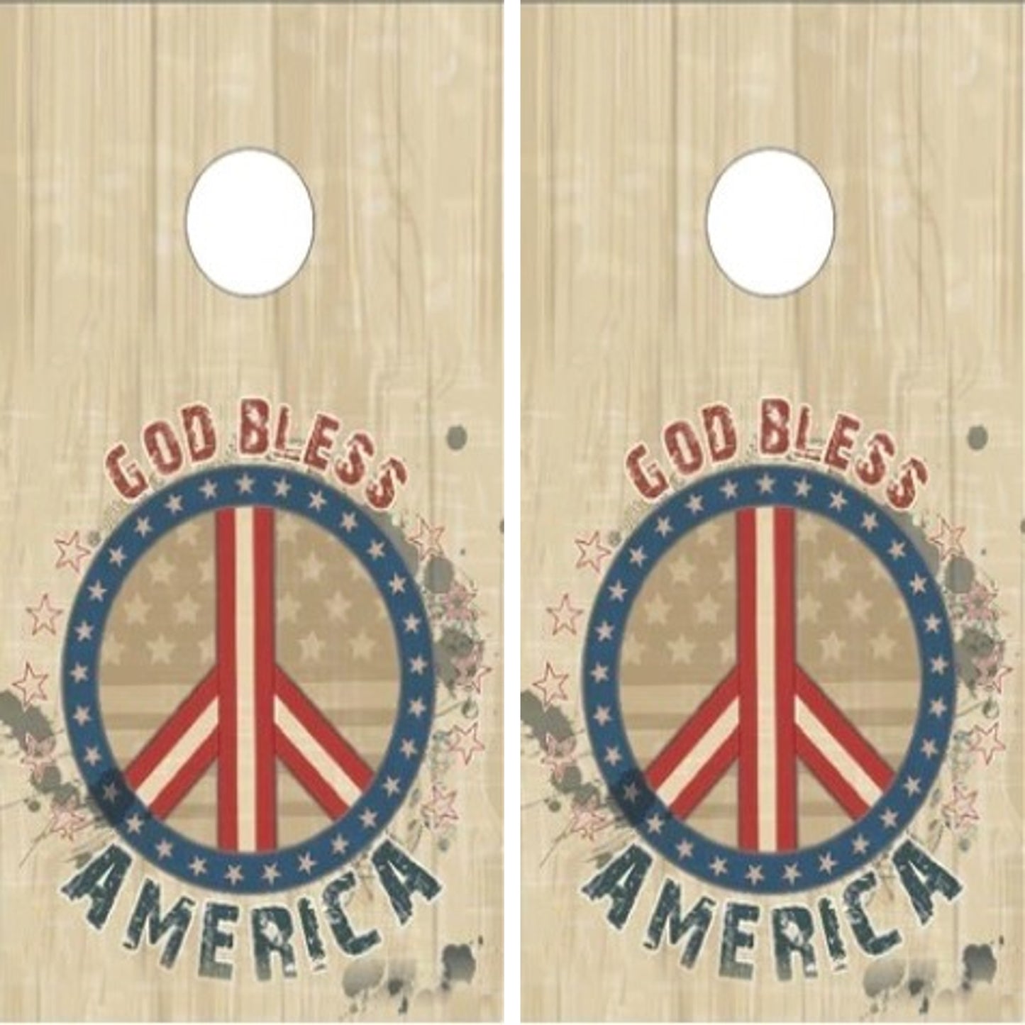 American Flag Wood Stamp