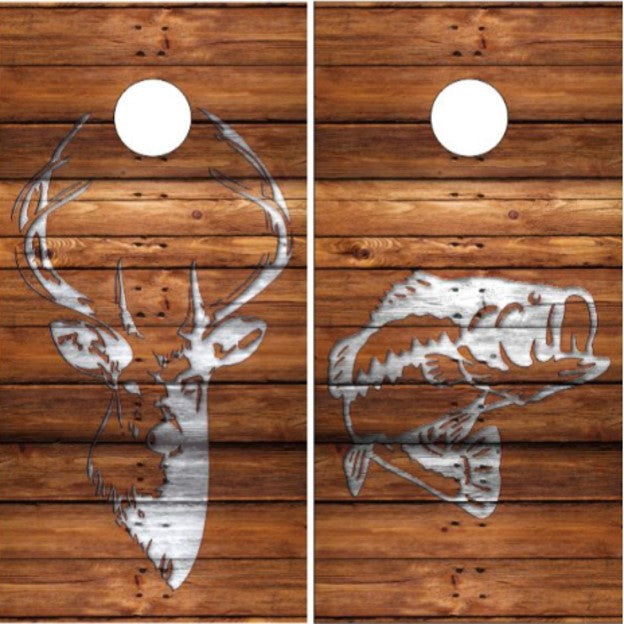 Bass Buck Rustic Wood