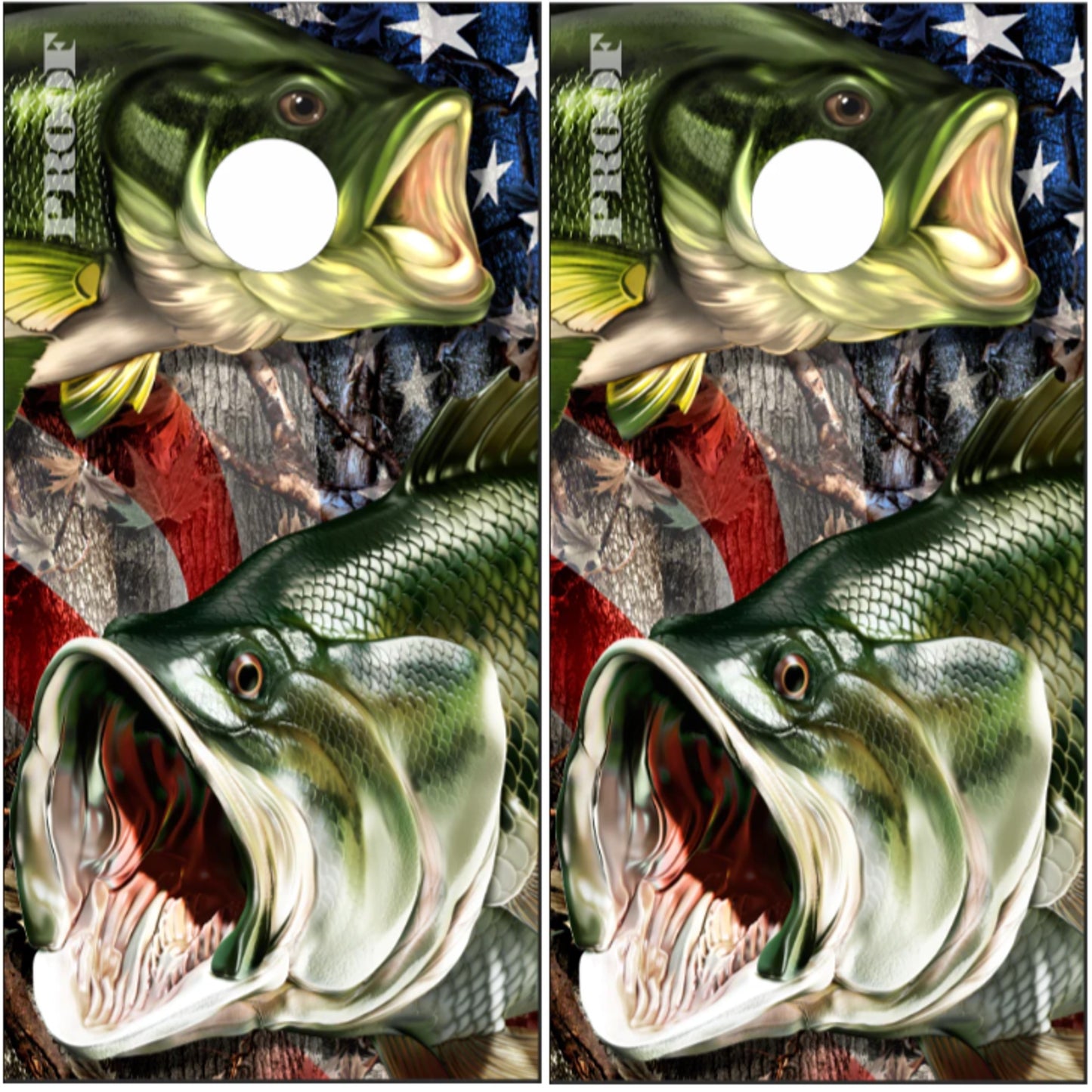 Bass Fish American Flag Camo