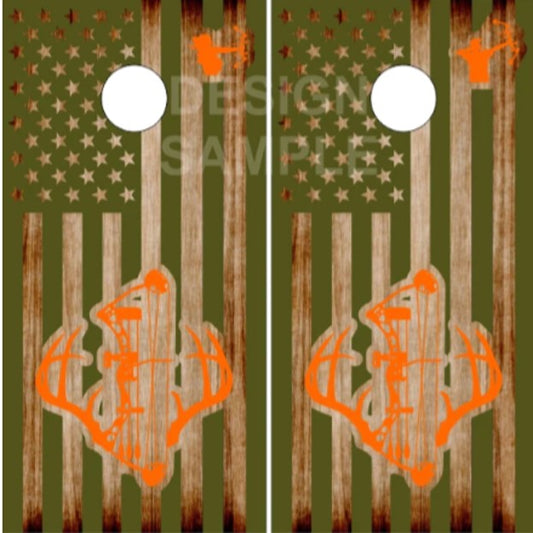 Bow Hunter American Flag