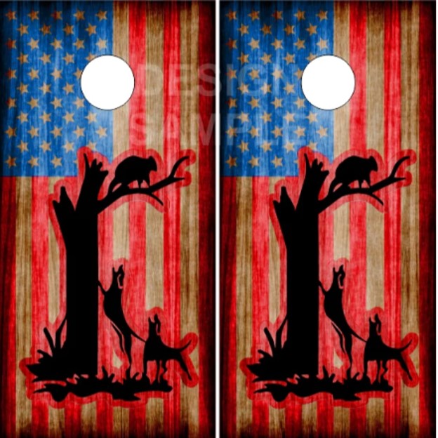 Coon Hunting American Flag