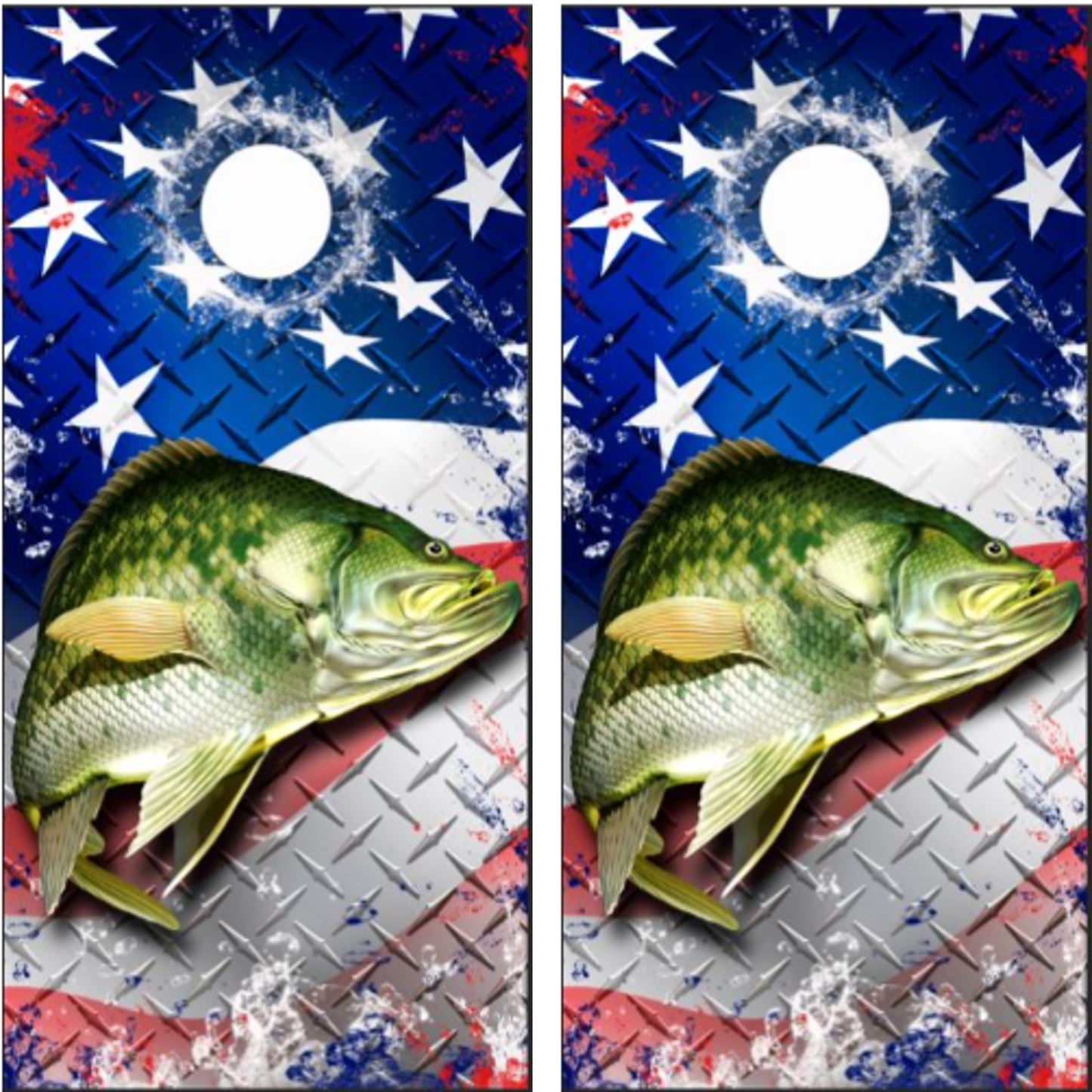 Crappie Fish American Flag