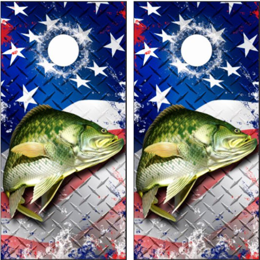 Crappie Fish American Flag