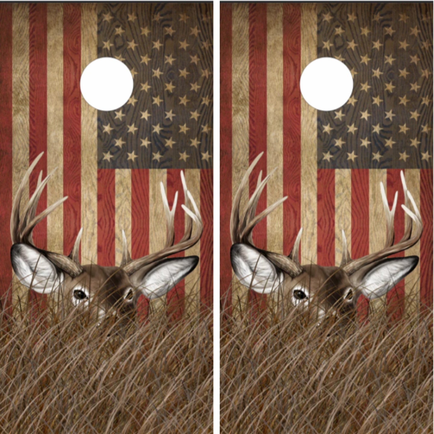 Deer Buck Flag Grass Camo 2