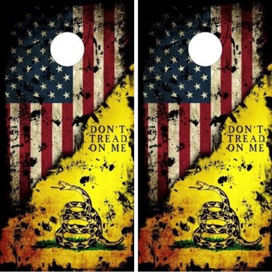 Don't Tread On Me Flag American Grunge