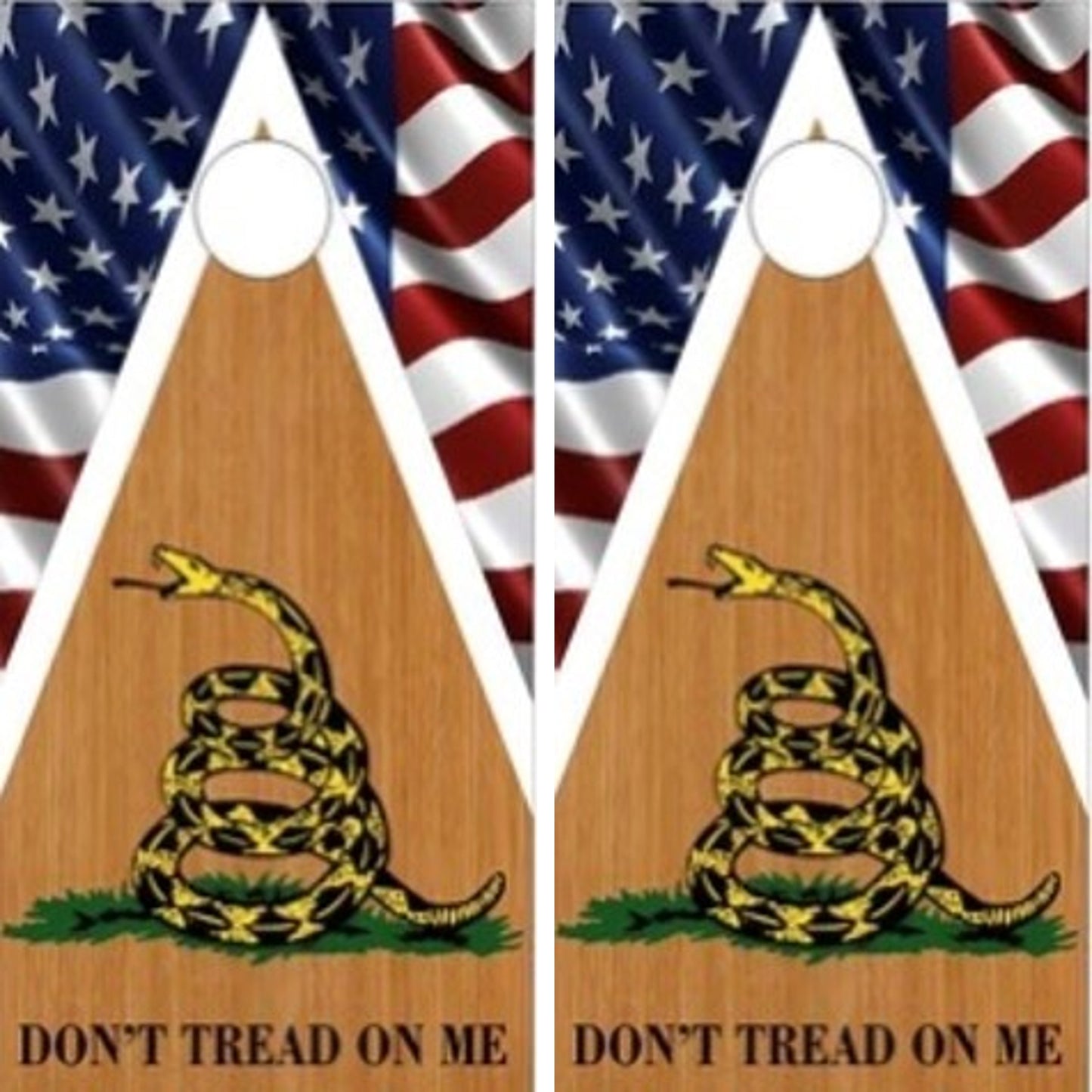 Don't Tread On Me Wood Flag