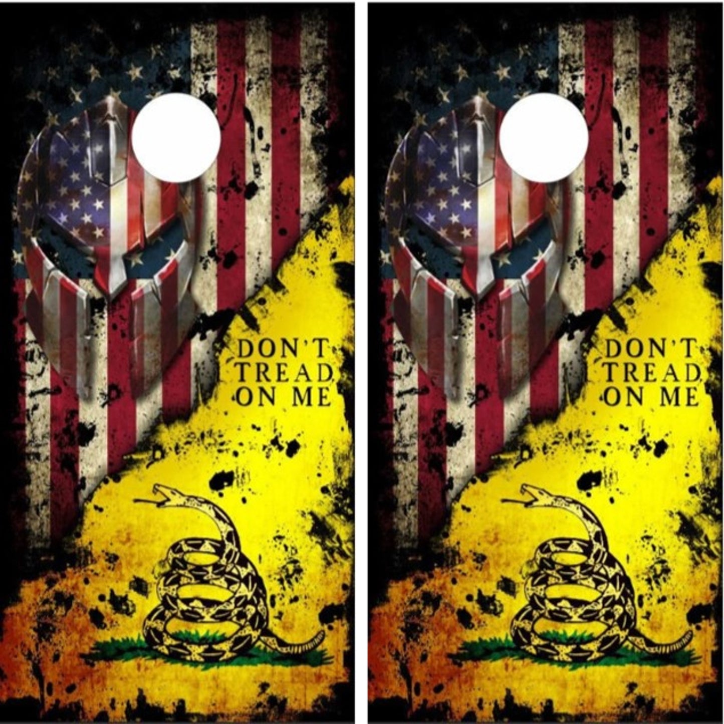 Don't Tread on Me Spartan Grunge Flag