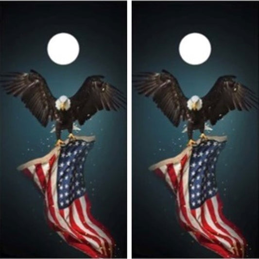 Eagle Carrying American Flag