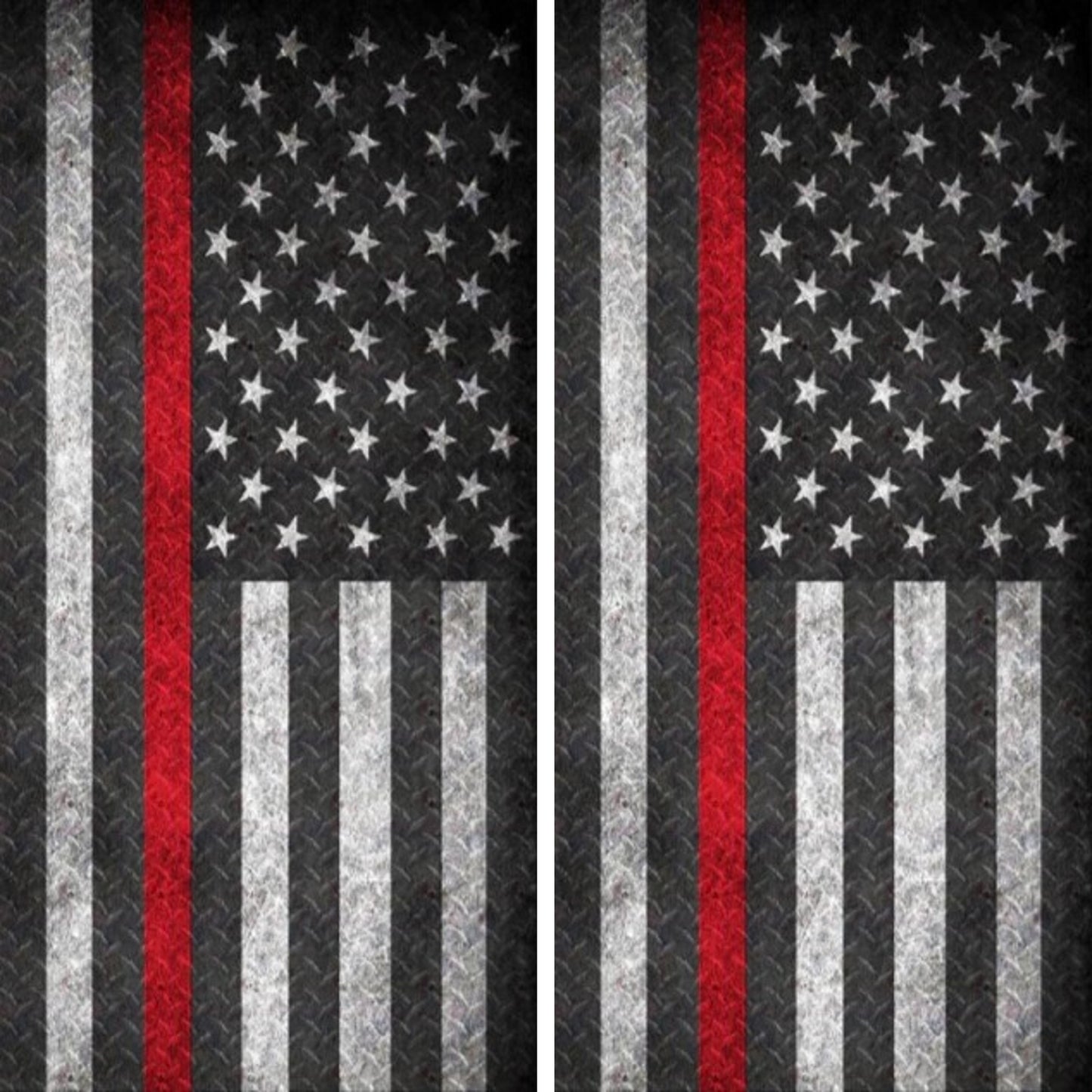 Firefighter Thin Red Line Diamond Plate