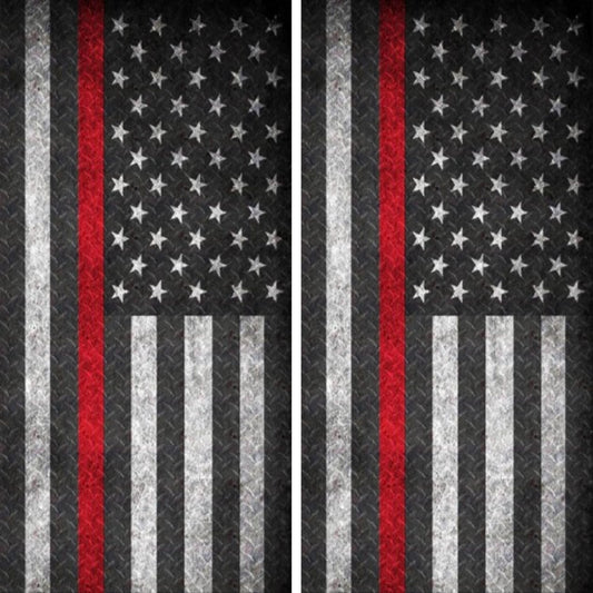 Firefighter Thin Red Line Diamond Plate