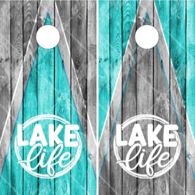 Lake Life Teal Wood