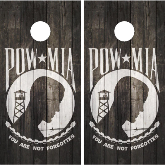 POW MIA Weathered Wood