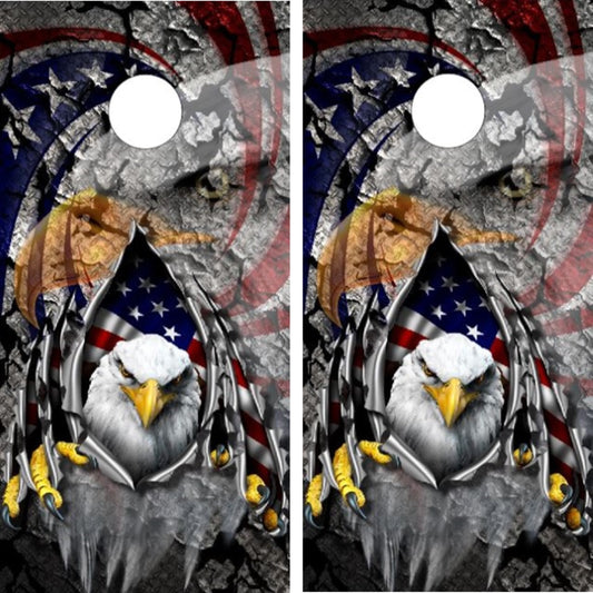 Patriotic American Eagle Cracks