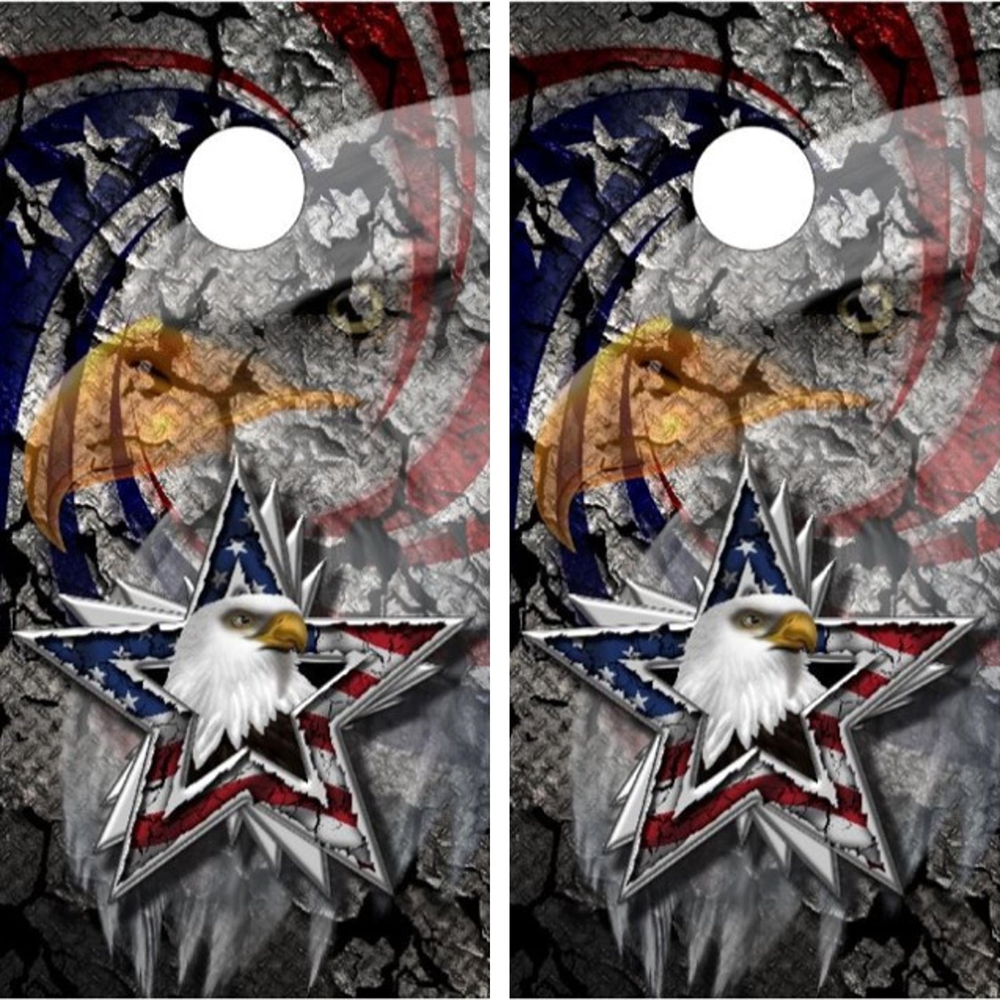 Patriotic American Eagle Star