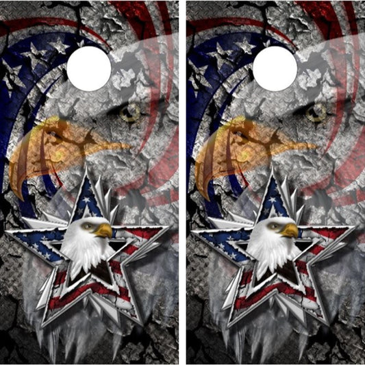 Patriotic American Eagle Star