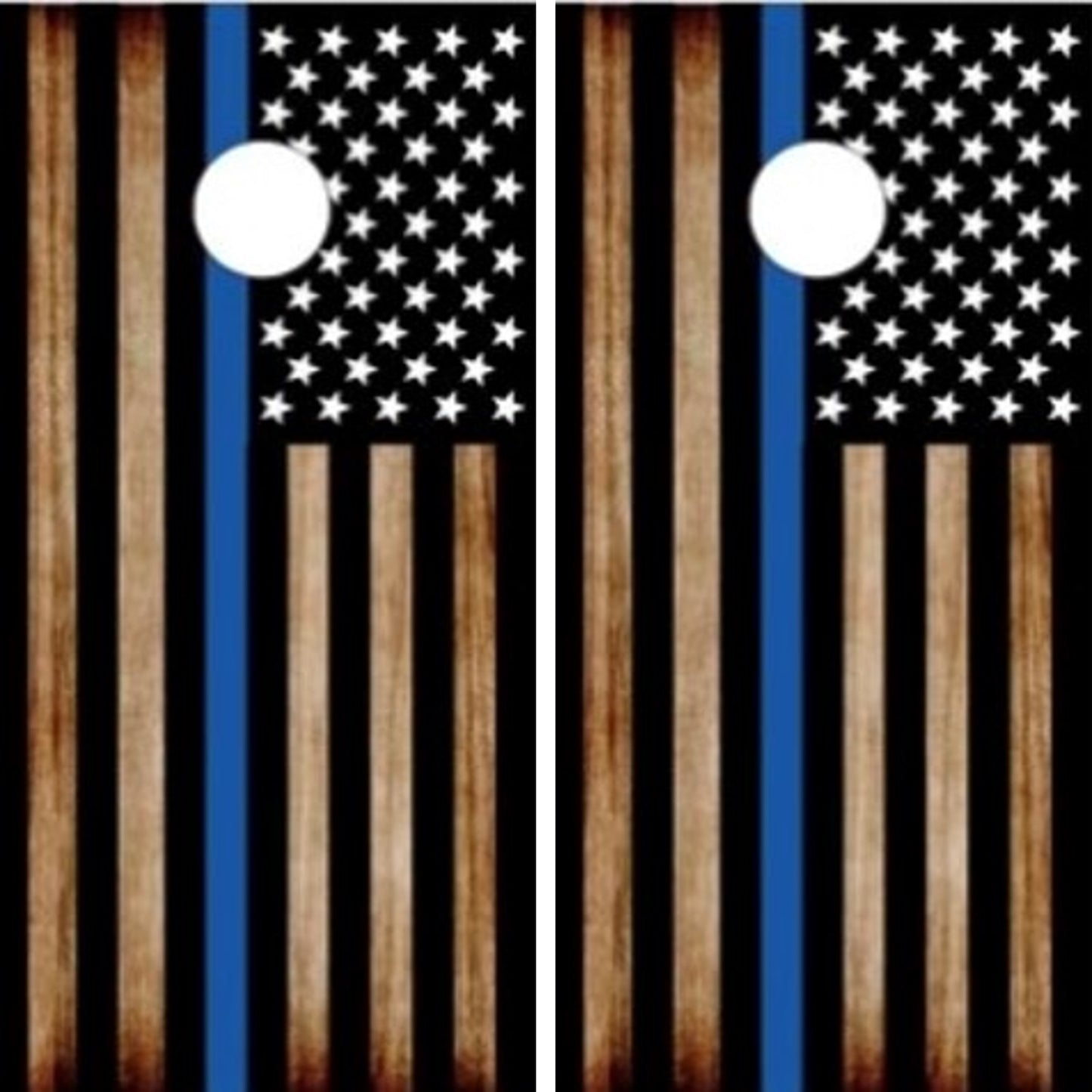 Police Blue Line Stained