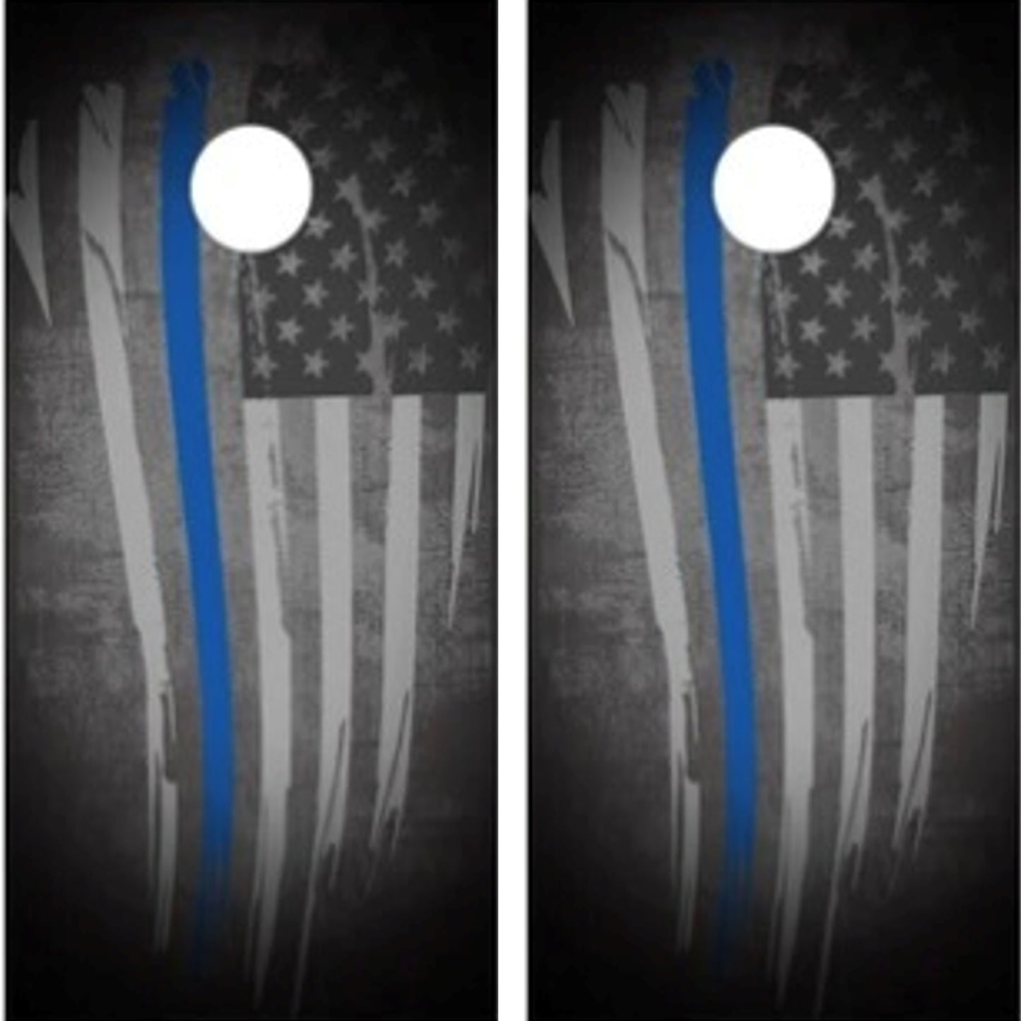 Tattered Thin Blue Line Flag