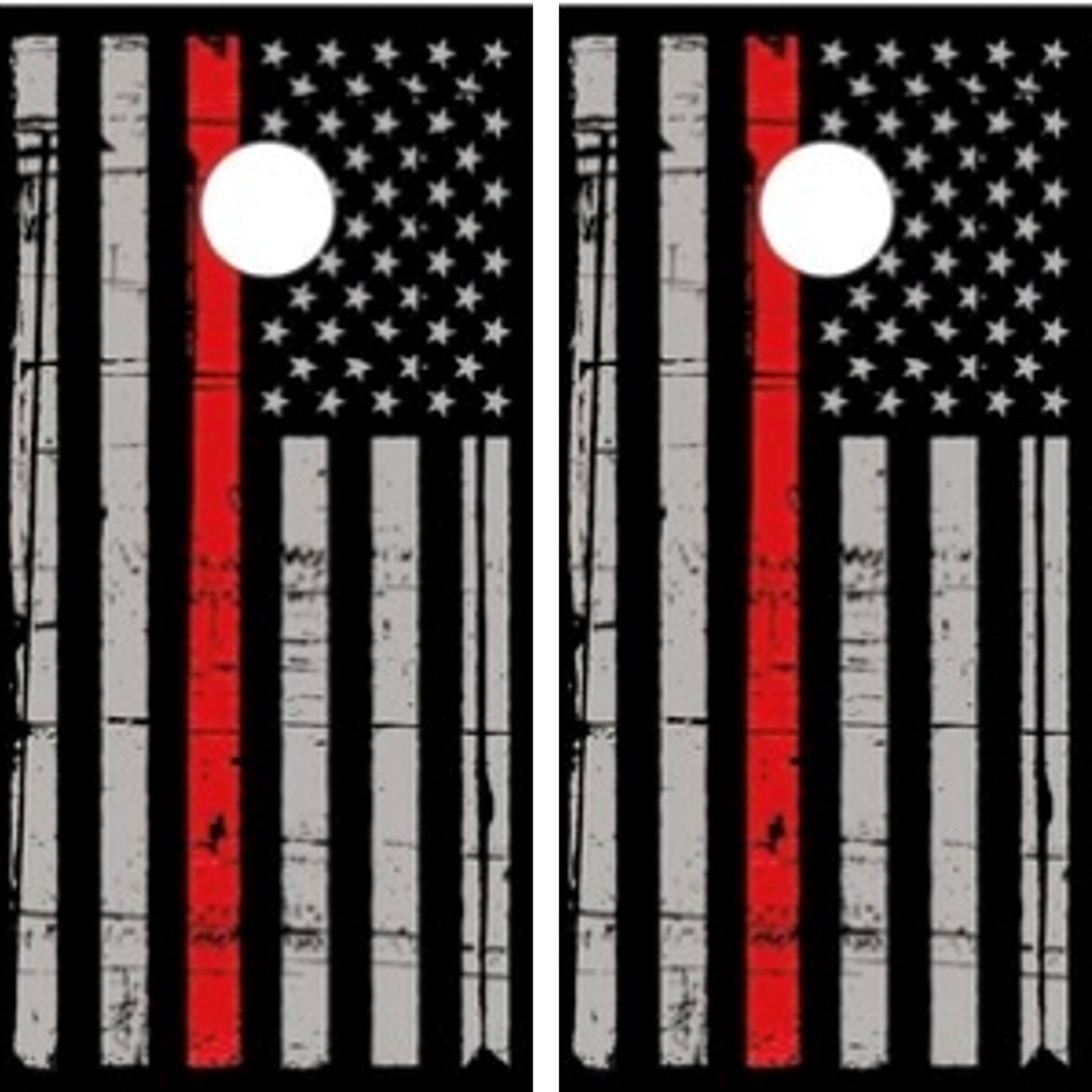 Thin Red Line Distressed Flag